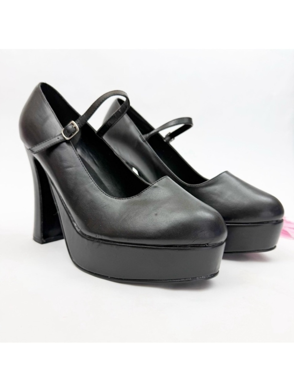 Demonia Dolly-50 Mary Jane Platform Heels Black Vegan Leather Goth Grunge Punk